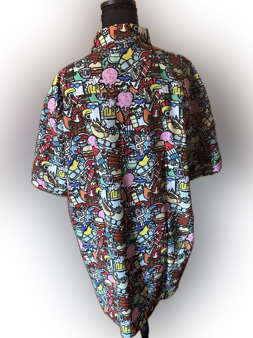 RSVLTS Men's XL "Darty in the USA" KUNUFLEX Button Down Shirt - Picture 2 of 8